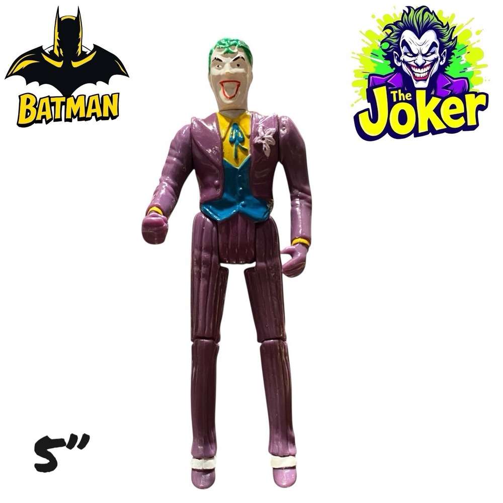 Vintage 1989 Kenner The Joker DC Comics 4.5" Action Figure Batman‎